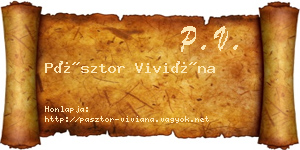 Pásztor Viviána névjegykártya